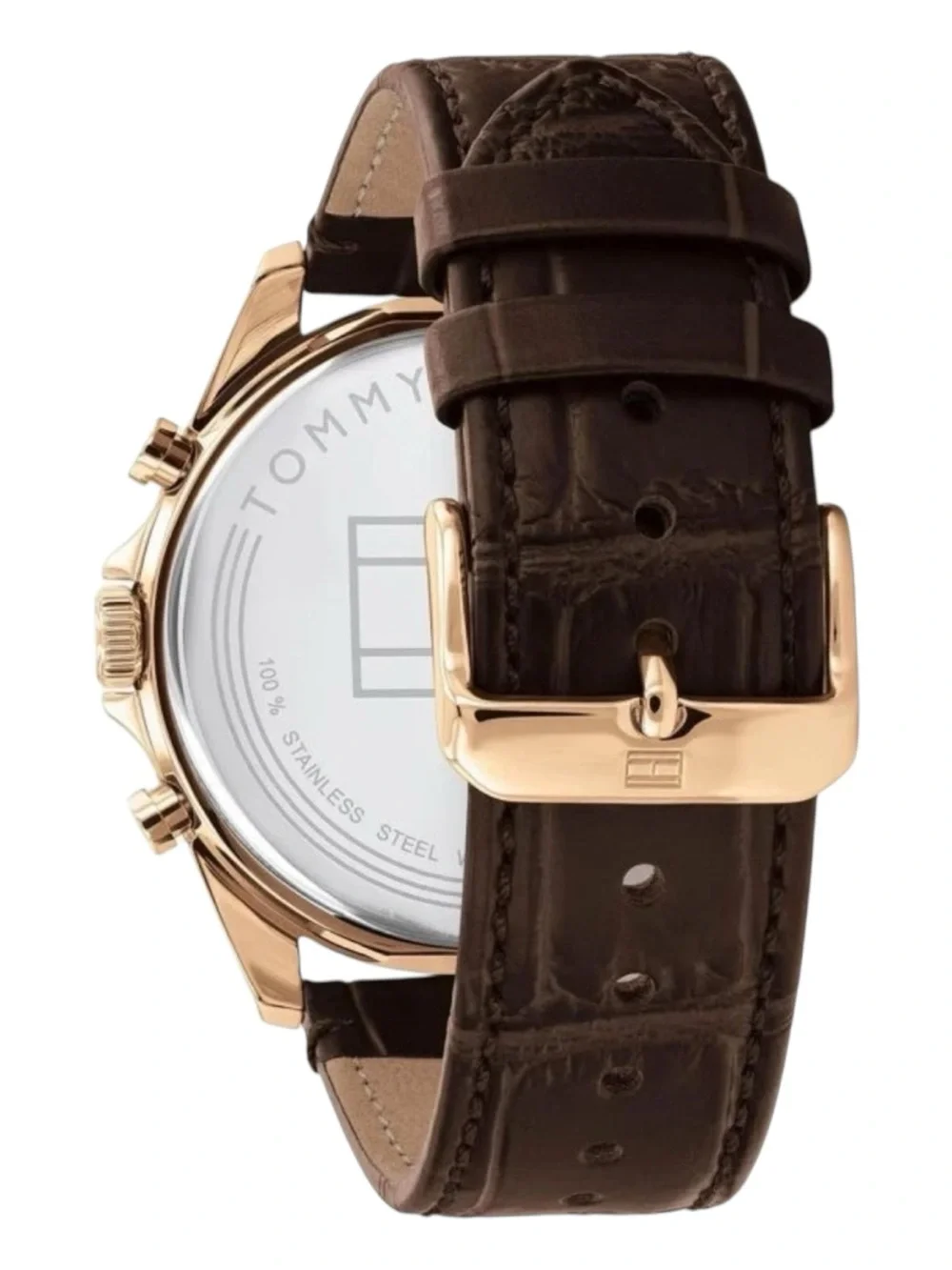 Tommy Hilfiger Men's Baker Watch Blue Dial Brown Leather Strap 1710453